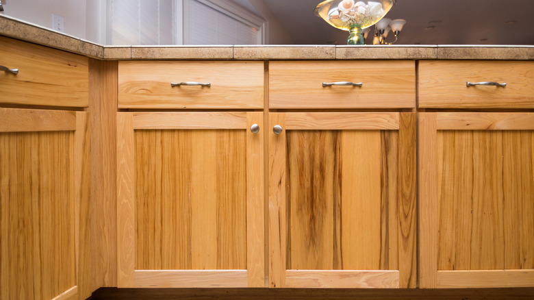 Brown kitchen cabinets