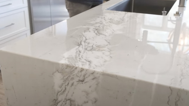 quartzite kitchen island with sink 