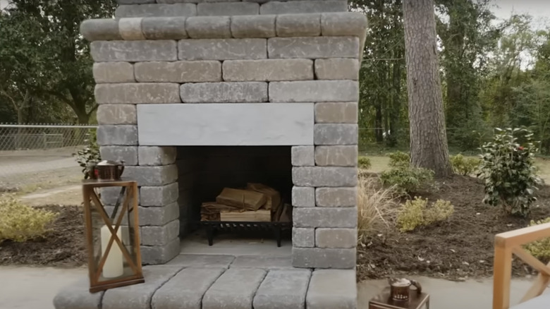 outdoor fireplace