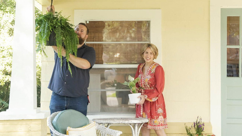 Ben and Erin Napier hanging plants
