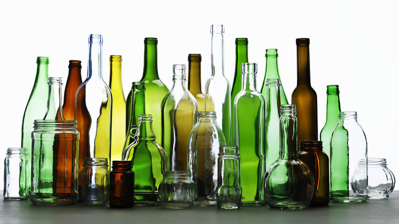 Reusable glass bottles