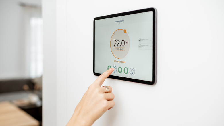 large screen smart thermostat