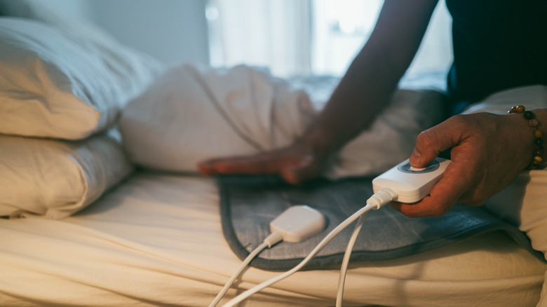 Wire attached to bed