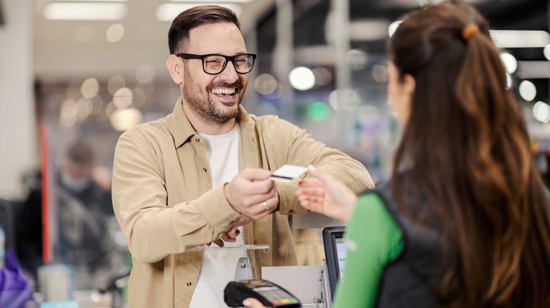 Man paying with a credit card