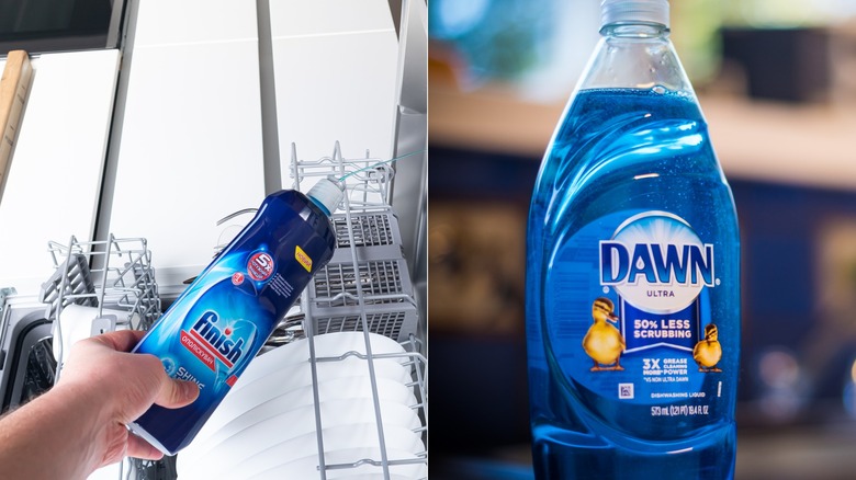 dishwasher detergent and dish soap