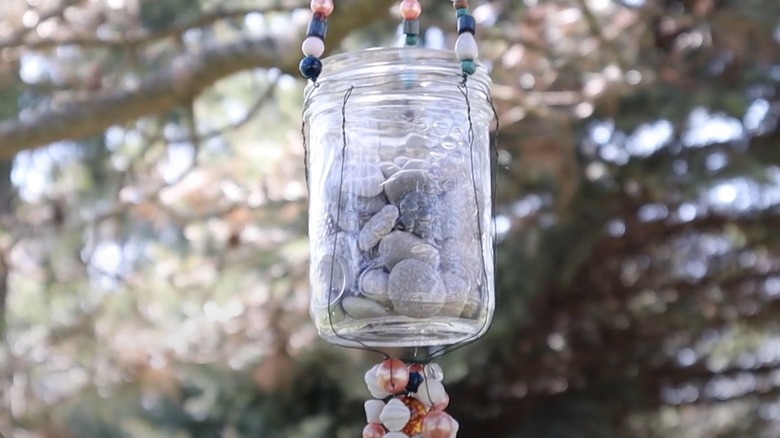 Windchimes made with mason jar