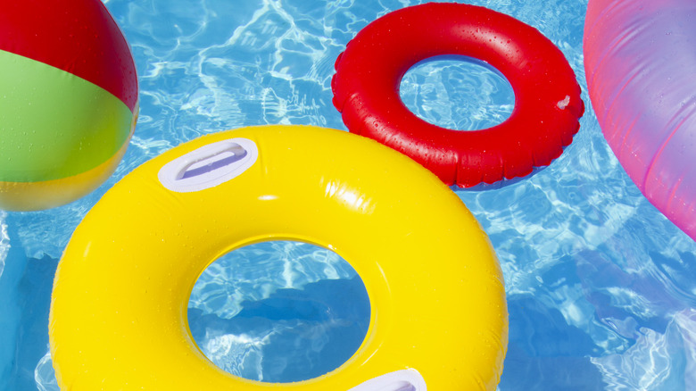 Pool floats in pool