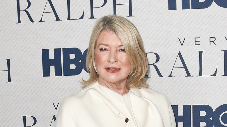 Martha Stewart stares into the distance at a premiere