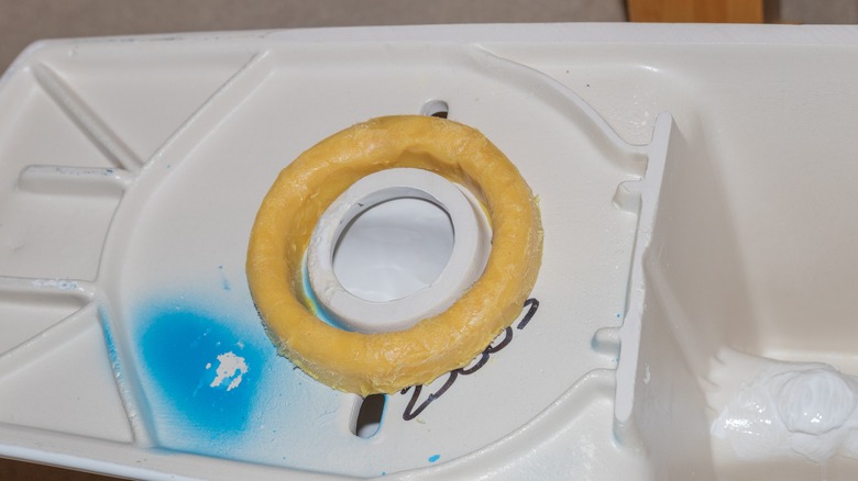 toilet ring on display