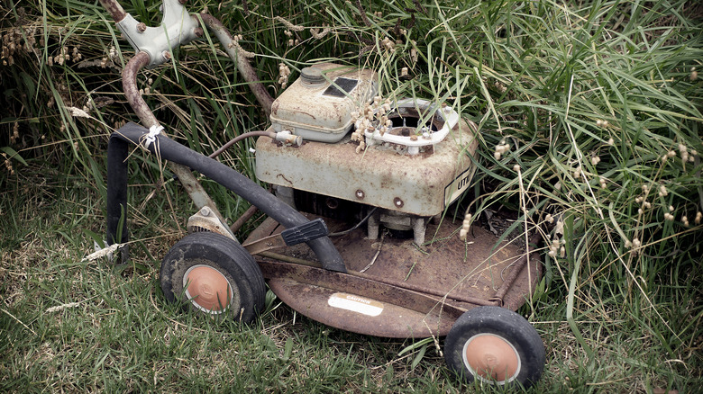 rusty lawn mower