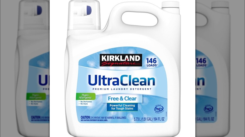 Kirkland hypoallergenic detergent bottle