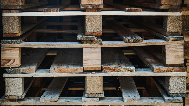 stack of wood pallets