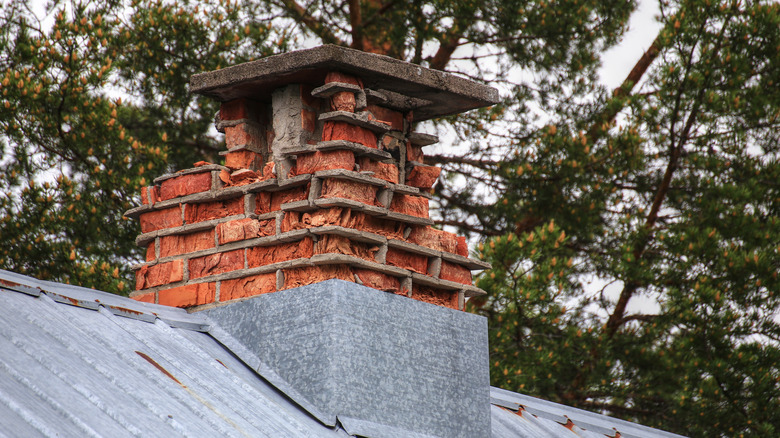 Crumbling chimney