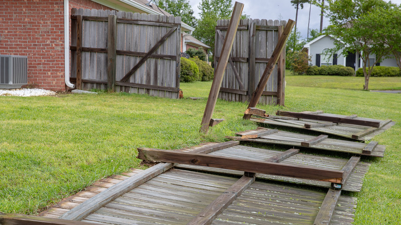 knocked down fence