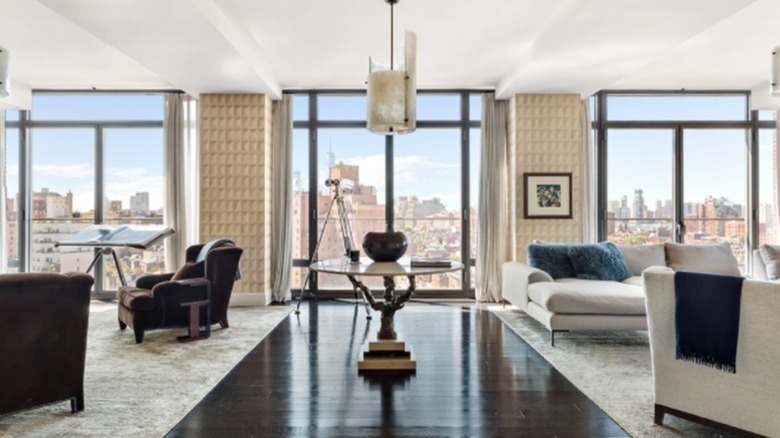 Living room in Jon Bon Jovi's New York condo