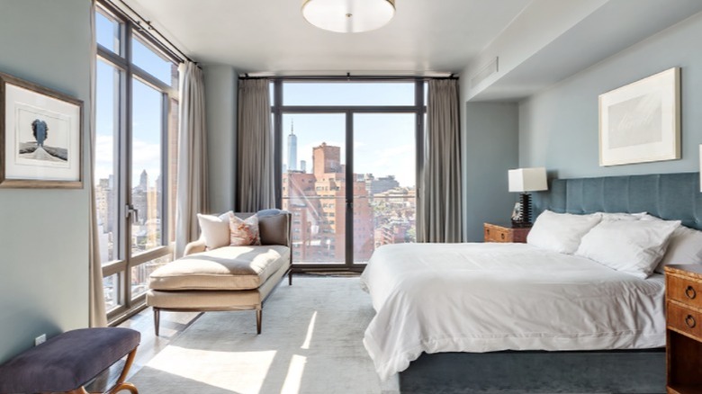 The master bedroom in Jon Bon Jovi's recently sold New York condo