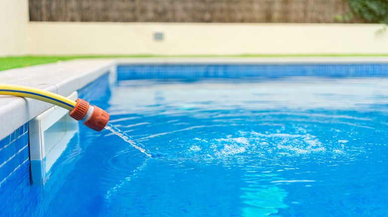 Filling pool with garden hose