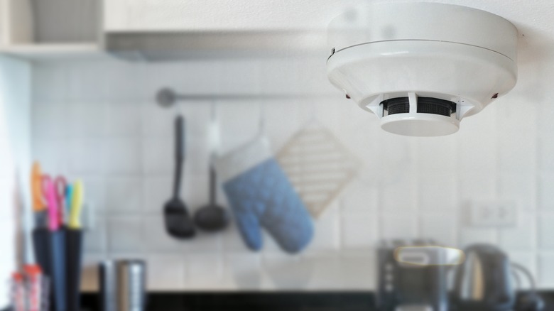 smoke detector in a kitchen