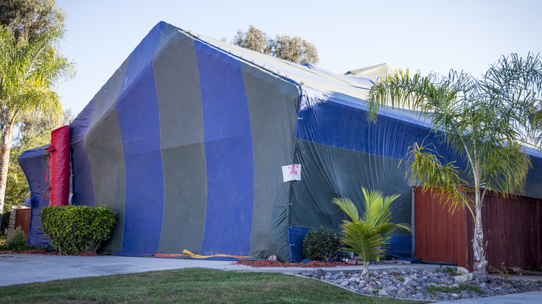 Tenting a home for fumigation