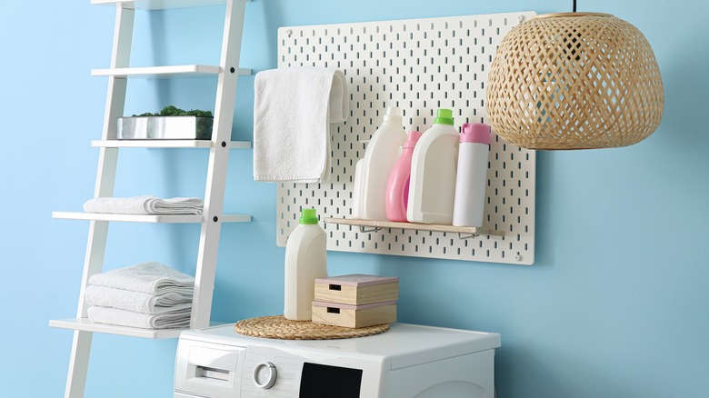 Pegboard over washing machine