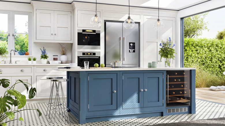 bright kitchen with big windows