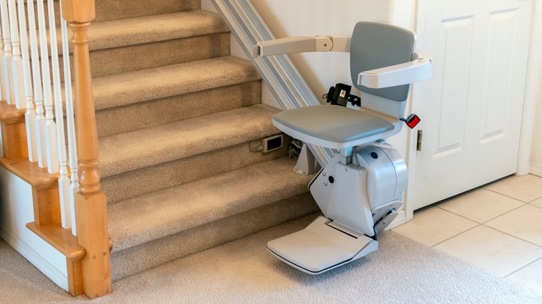 carpeted staircase