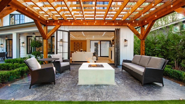 patio with furniture