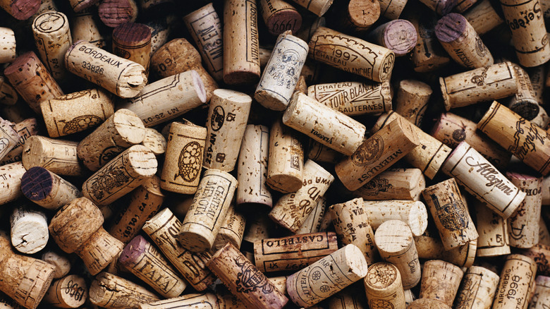 A collection of corks