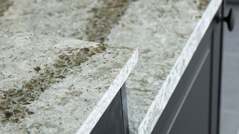 Close-up view of granite countertop