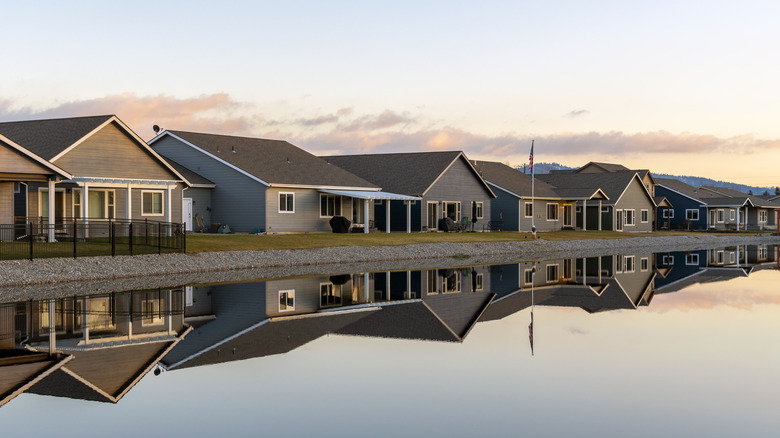 One-story homes on water