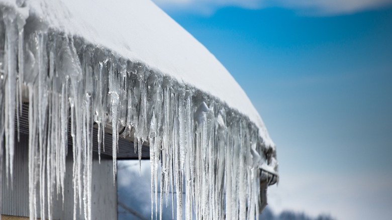 Snow and ice on a roof