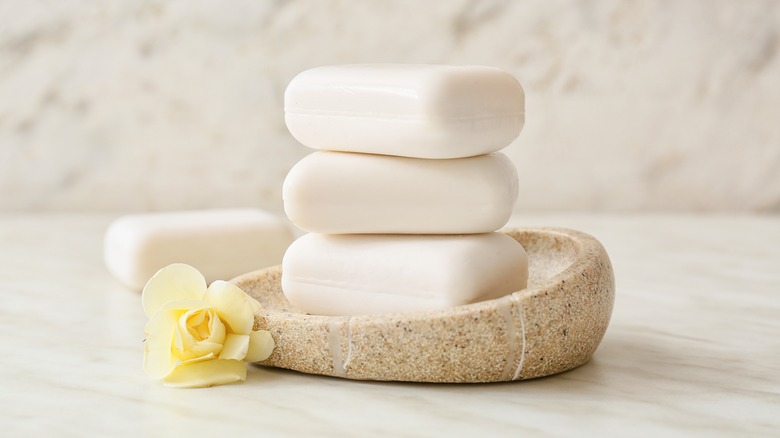 Stack of bar soap