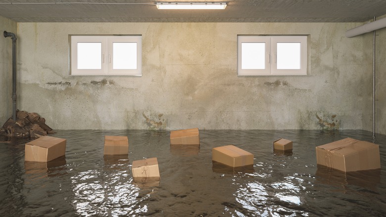 flooded basement