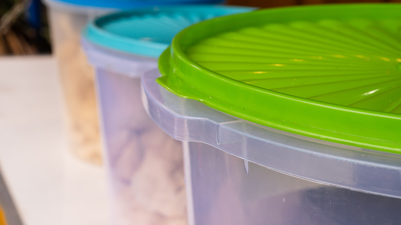 Plastic storage containers