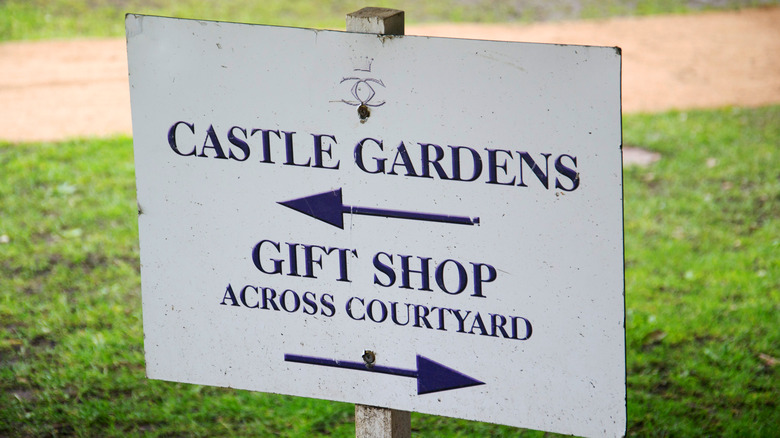 Castle grounds sign