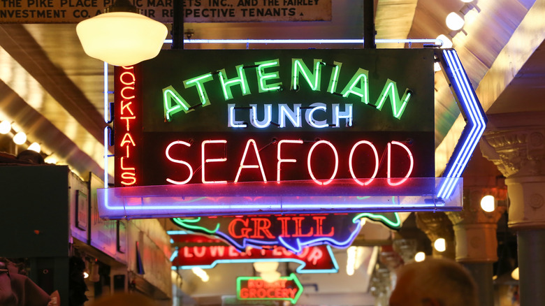 Restaurant sign from Seattle film