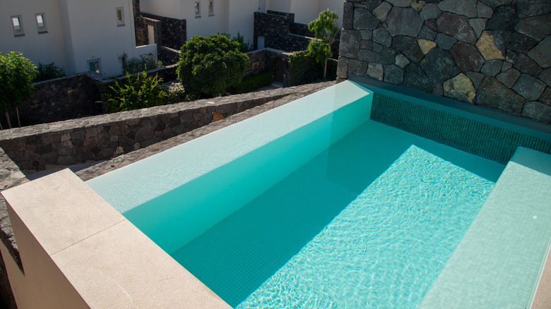 Pool with cement walls