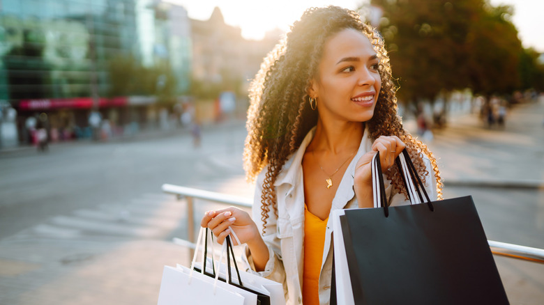 Woman with shopping bags