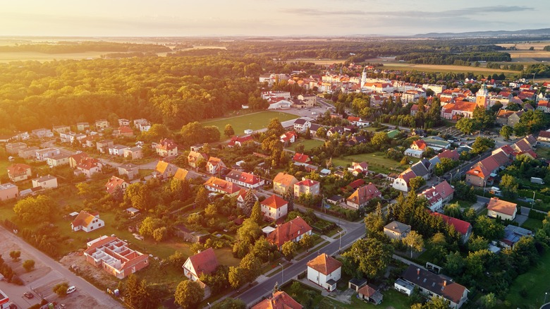 aerial photo of neighborhood