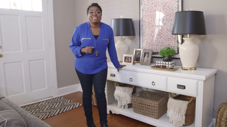 Tiffany Brooks explaining how to design an entryway