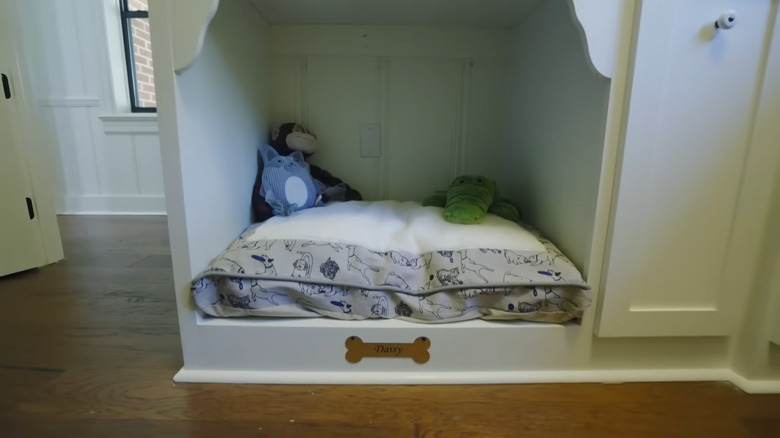 built-in dog bed