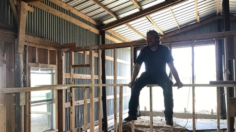 Chip Gaines during a home reno