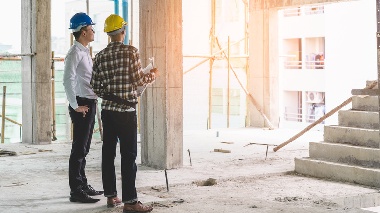 Two men in construction