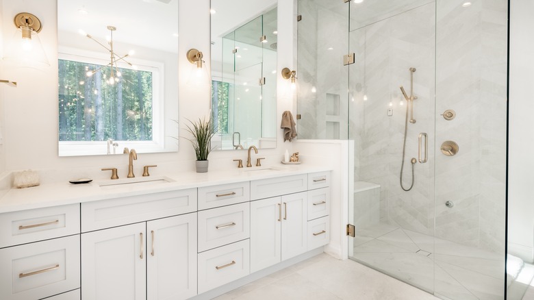 waterfall tiled bathroom