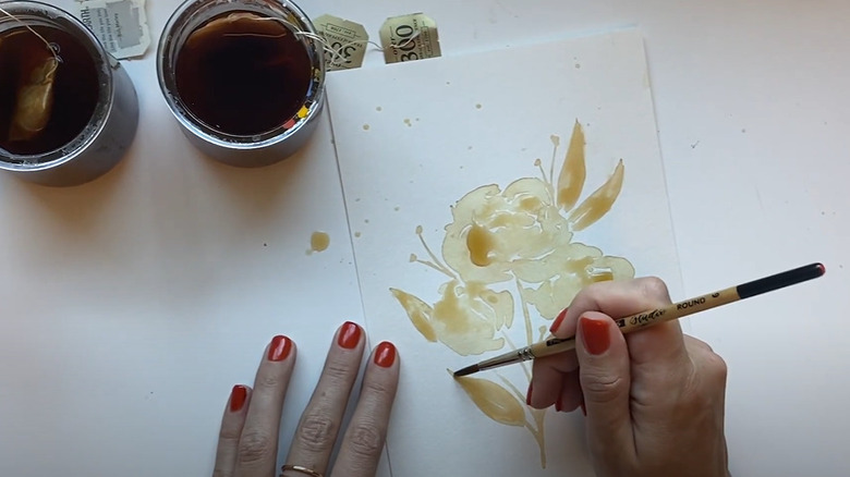 Painting with tea