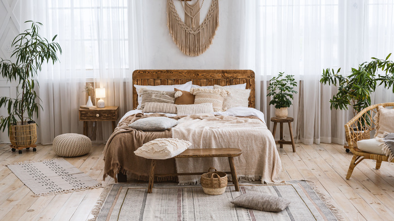 Bohemian bedroom design