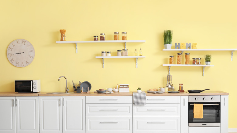 yellow kitchen