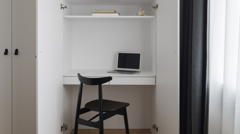 desk in closet