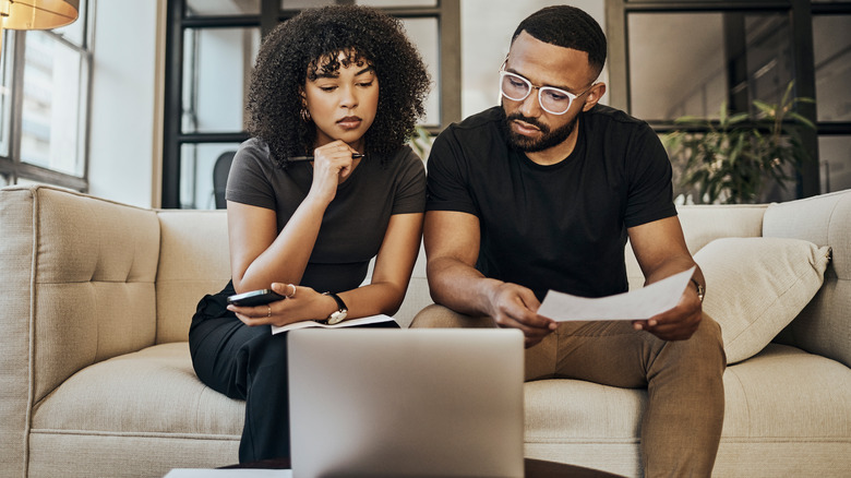 couple doing research