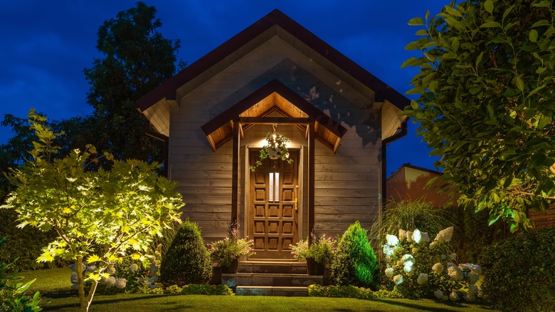 external lighting on storage shed